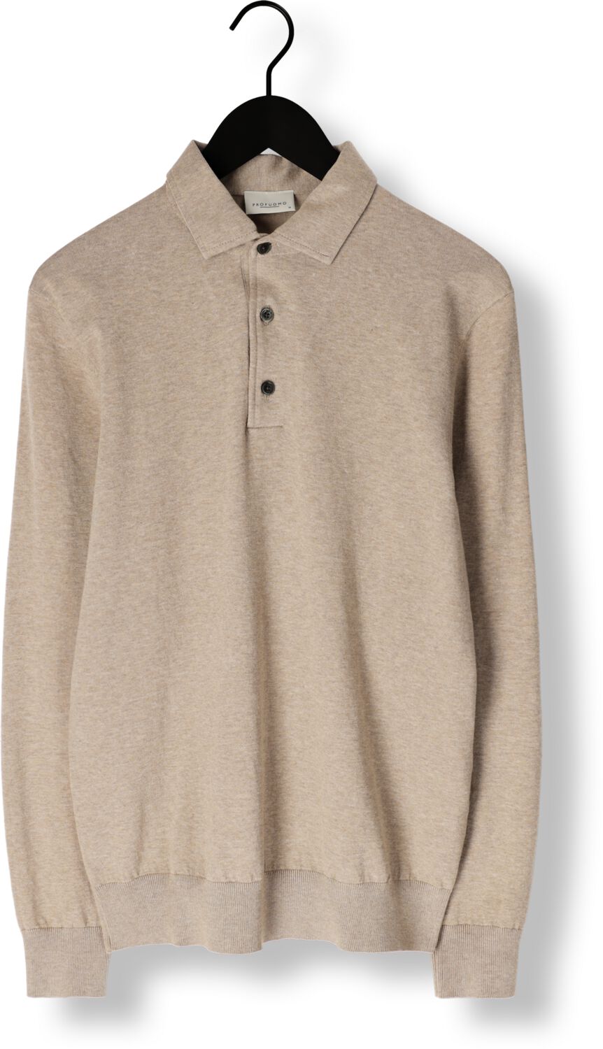 PROFUOMO Heren Truien & Vesten Polo Onepiece Luxury Basic Beige