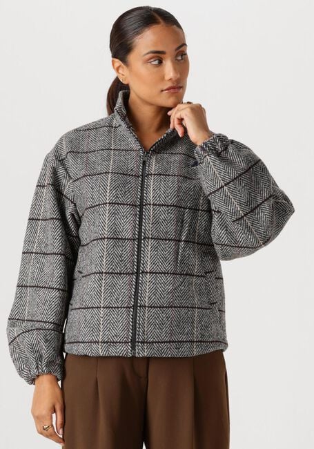 Grijze ANOTHER LABEL Jack SARAH CHECK JACKET - large