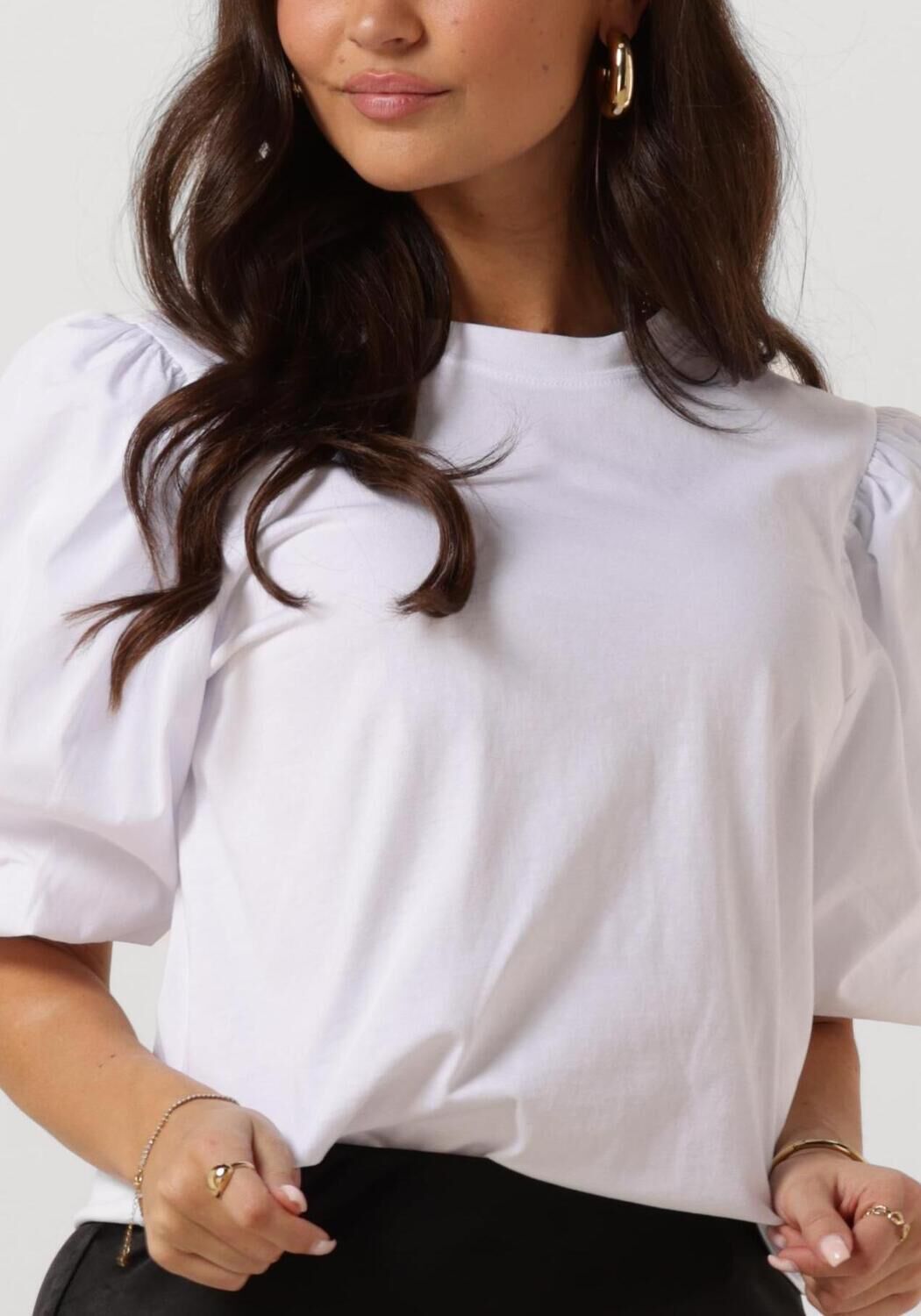 NOTRE-V Dames Tops & T-shirts Nv-dolf Puff Sleeve Top Wit