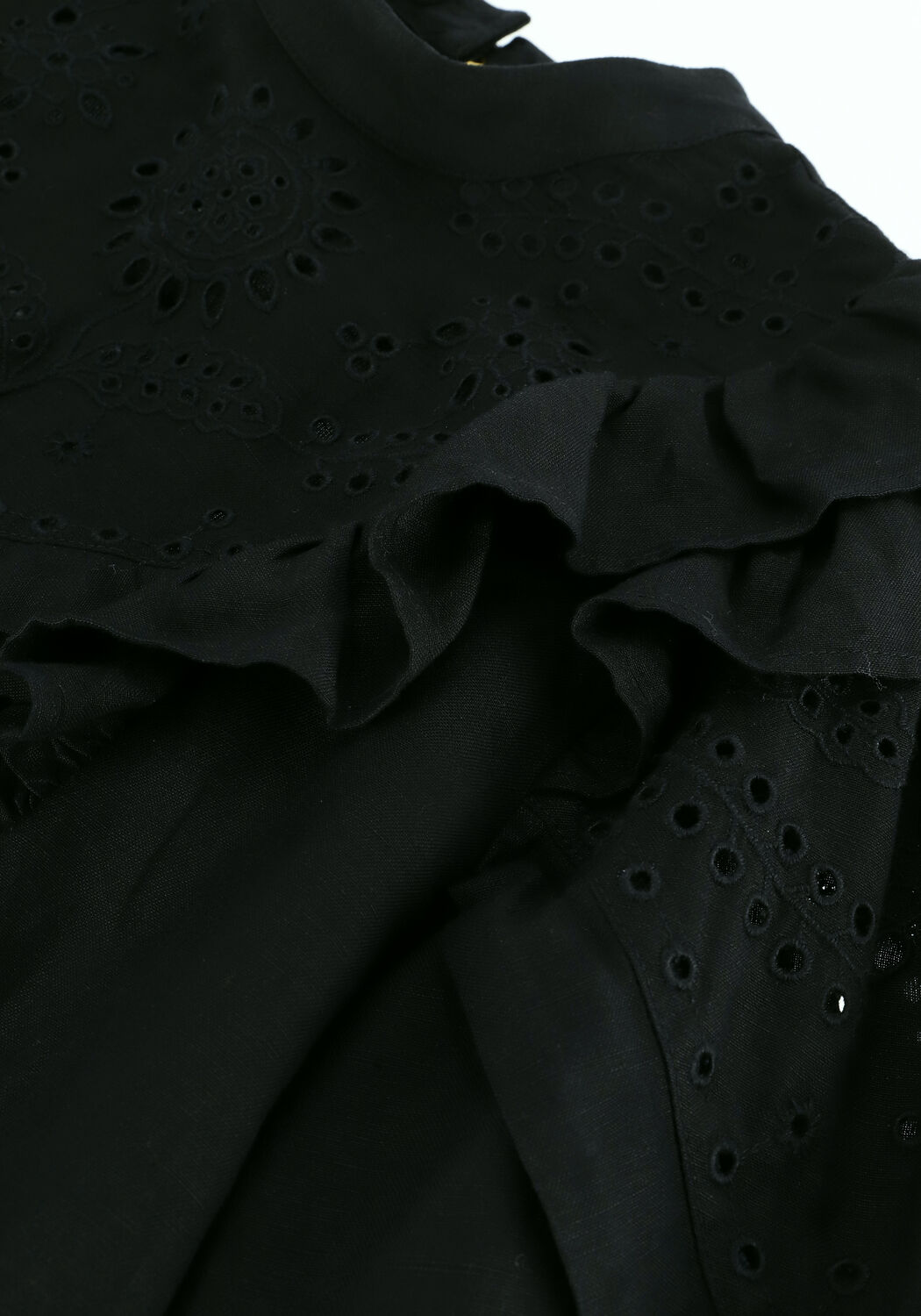 Zwarte SCOTCH & SODA Blouses EMBROIDERED VOLUMINOUS SLEEVED - large