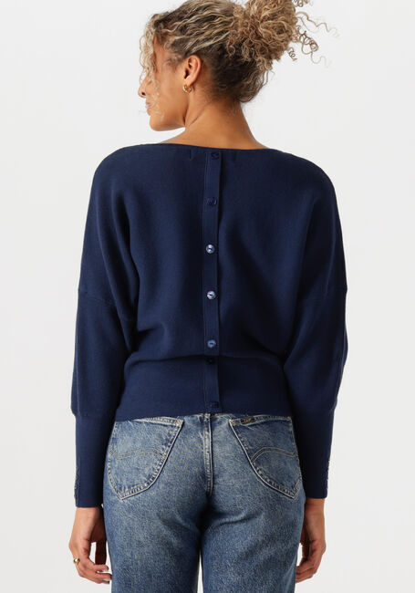 Donkerblauwe NUKUS Trui BATWING PULLOVER PLAIN - large