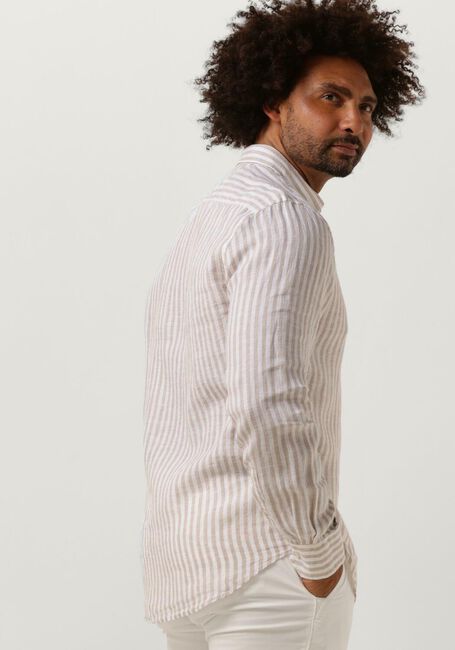 Beige TOMMY HILFIGER Casual overhemd DC BOLD LINEN STRIPE SHIRT - large