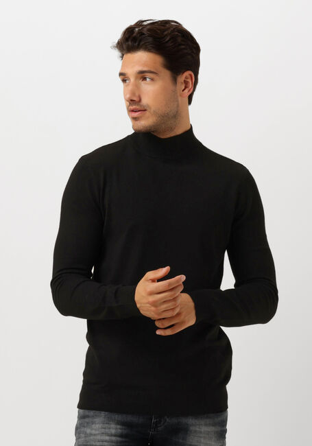 Zwarte PURE PATH Coltrui ESSENTIAL KNIT MOCKNECK SWEATER - large