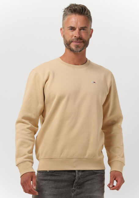 Camel TOMMY JEANS Sweater TJM REGULAR FLEECE C NECK - large