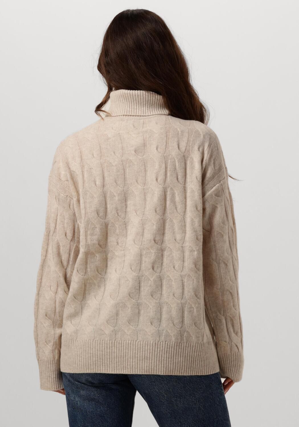 TOMMY HILFIGER Dames Truien & Vesten Soft Wool Cable Roll-nk Sweater Beige