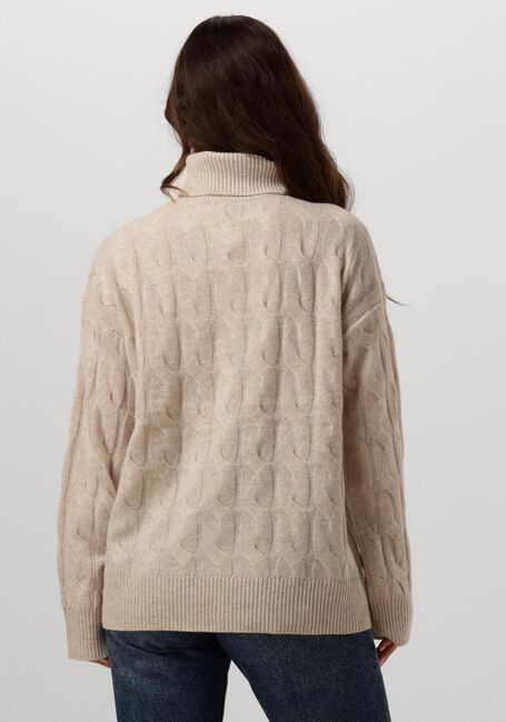 Beige TOMMY HILFIGER Coltrui SOFT WOOL CABLE ROLL-NK SWEATER - large