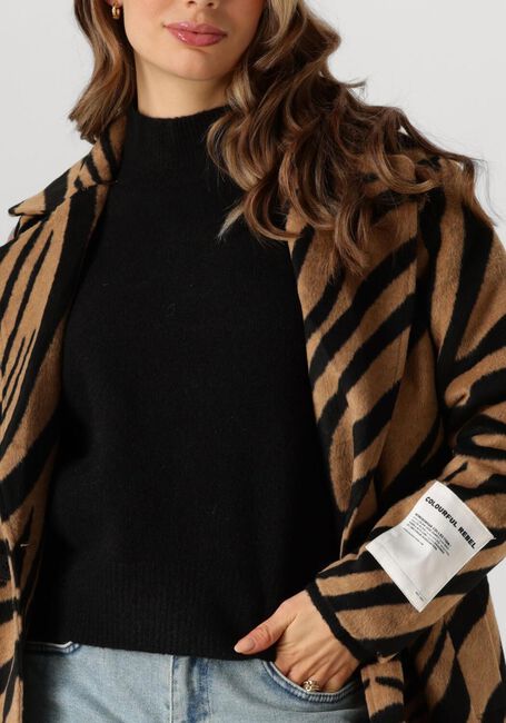 Bruine COLOURFUL REBEL Mantel ZANIA DOUBLE BREASTED WOOL LONG COAT - large