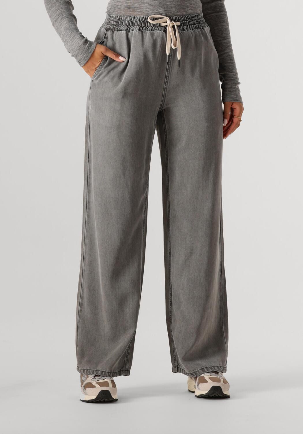 OBJECT Dames Broeken Objframe Mw Pants Grijs