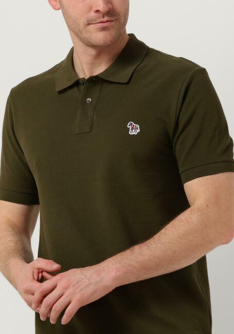 Donkergroene PS PAUL SMITH Polo MENS SLIM FIT SS POLO SHIRT ZEBRA - large