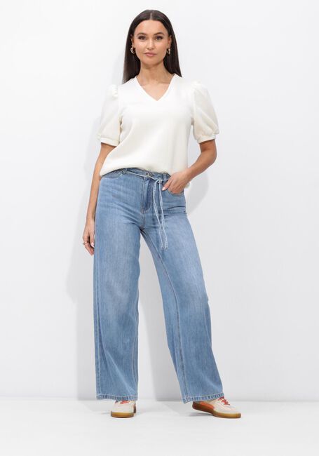 Gebroken wit OBJECT Top OBJANDREA S/S RE V-NECK TOP - large