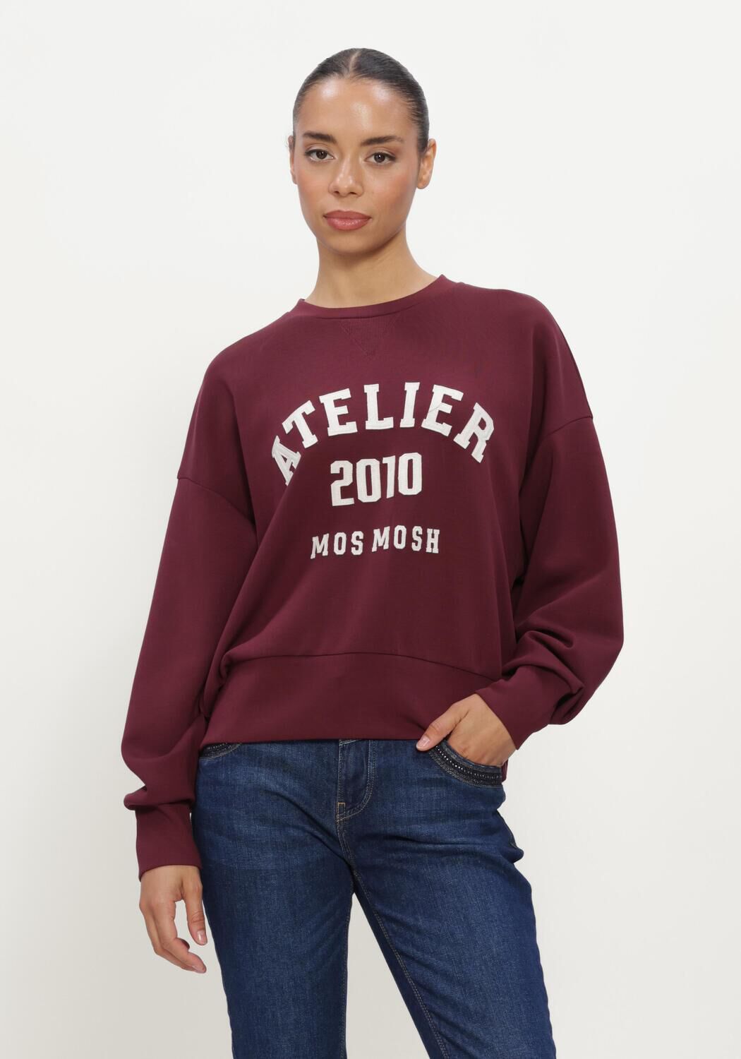 Bordeaux MOS MOSH Sweater MMNIMA O-LS SWEATSHIRT - large