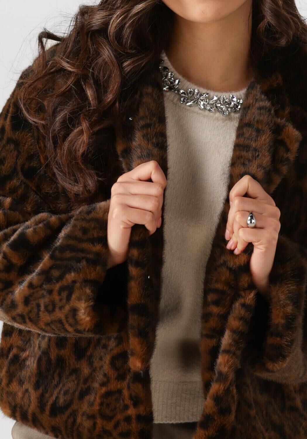 NEO NOIR Dames Jassen Melodie Leo Faux Fur Jacketdam Bruin