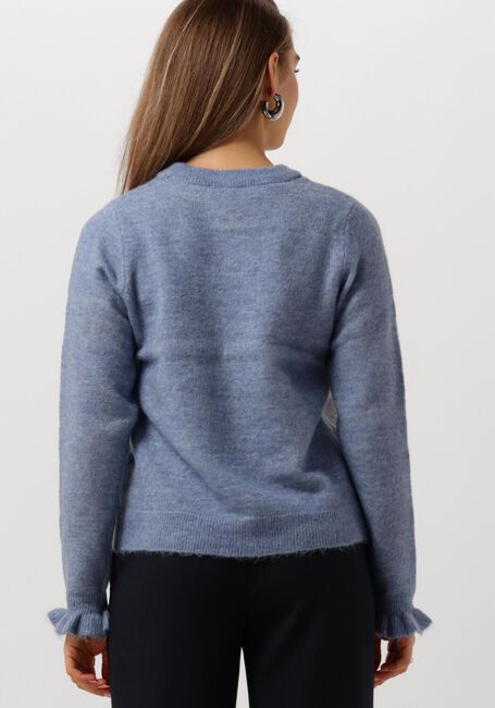 Blauwe SELECTED FEMME Trui SLFLULU LS KNIT FRILL CUFF O-NECK - large