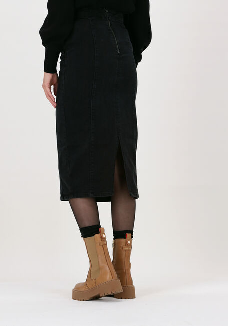 Zwarte MSCH COPENHAGEN Midirok THESSI RIKKE DENIM SKIRT - large