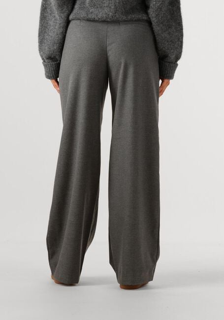 Grijze GESTUZ Wijde broek GZPAULA MELANGE MW WIDE PANTS - large