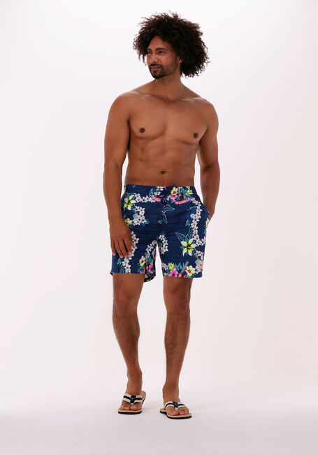 Blauwe SCOTCH & SODA Zwembroeken RECYCLED POLYESTER PRINTED SWIMSHORT - large