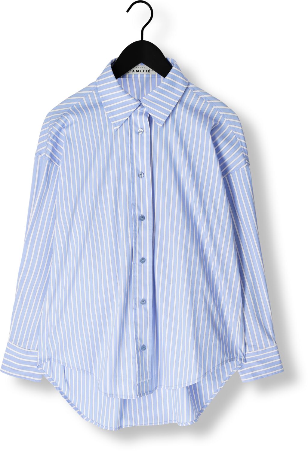 HAUTE L'AMITIÉ Dames Blouses Bow Candy Twist Stripe Shirt Lichtblauw