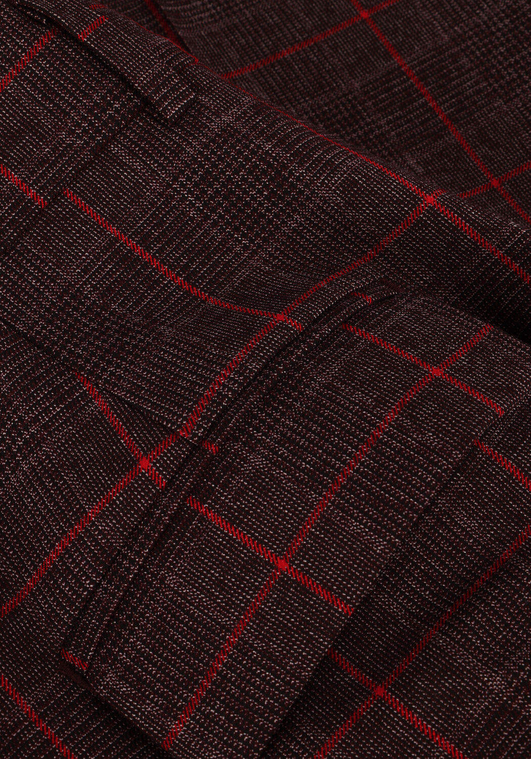 Rode VANILIA Wijde broek REGULAR CHECKERED PANTS - large