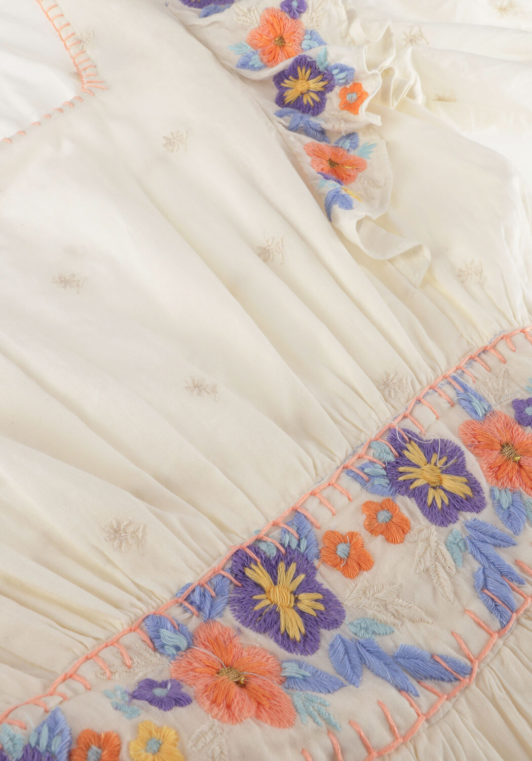 Witte LOUIZON Maxi jurk BATETTE - large