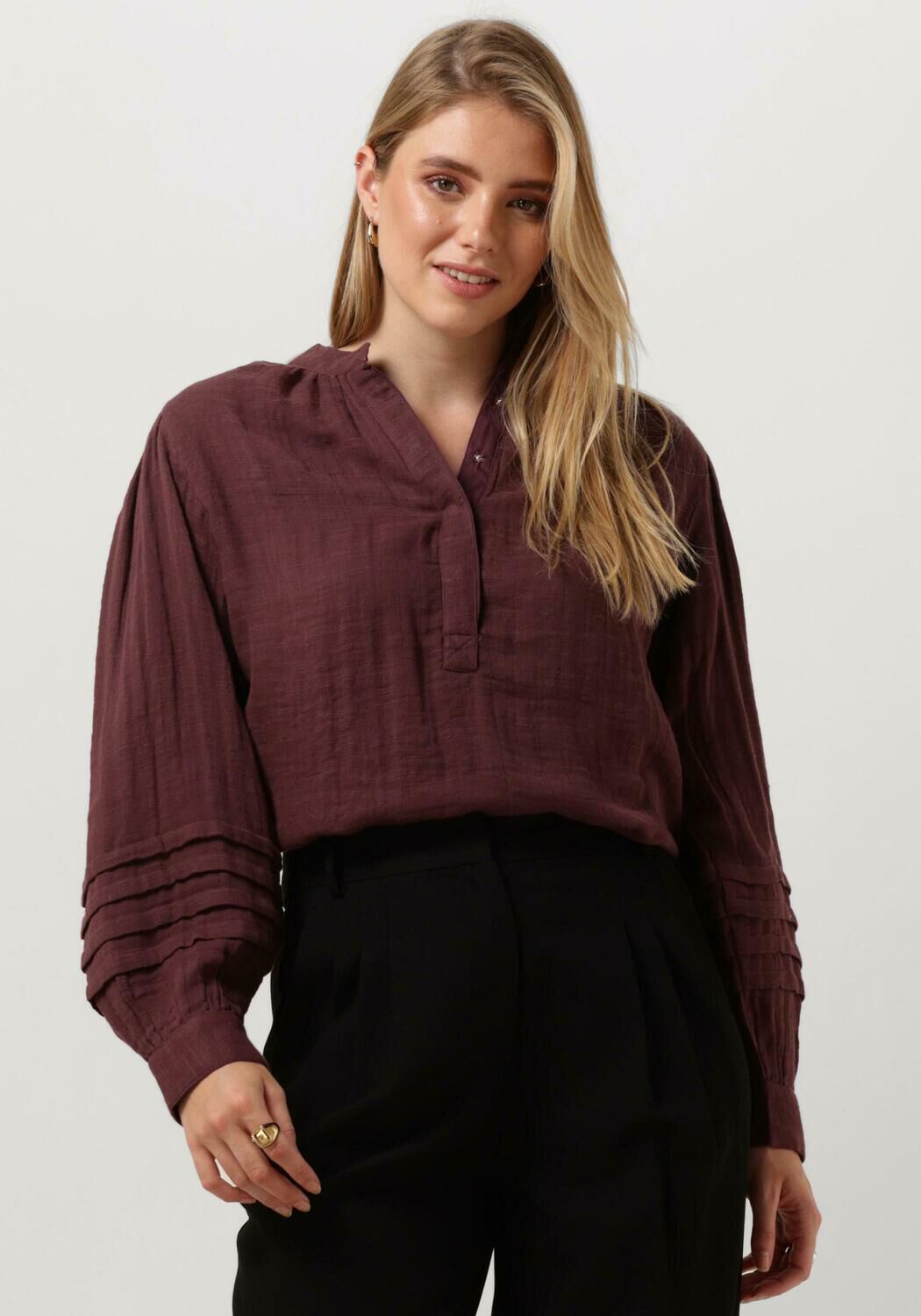 Burgundy blouse top