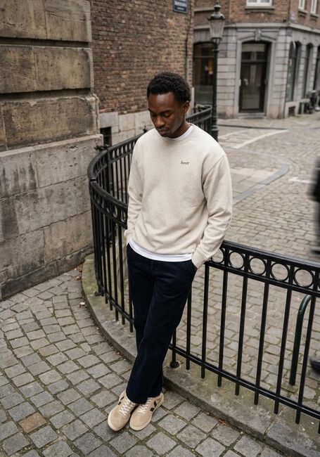 Beige FOR&Eacute;T Trui OCEAN SWEATSHIRT - large