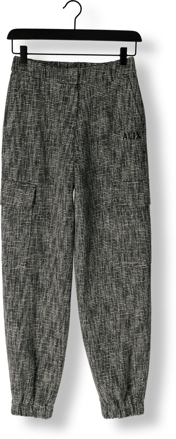 ALIX THE LABEL Dames Broeken Ladies Woven Boucle Cargo Pants Grijs