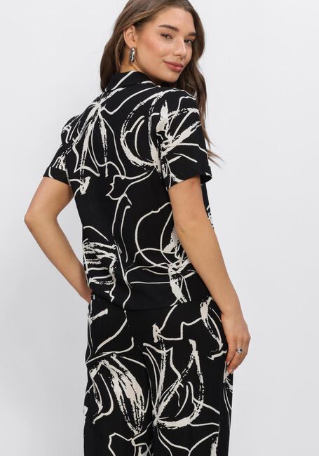 Zwarte OBJECT Blouses OBJSANNE S/S SHIRT AOP - large