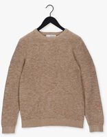 Camel SELECTED HOMME Trui VINCE LS KNIT BUBBLE CREW NECK NAW