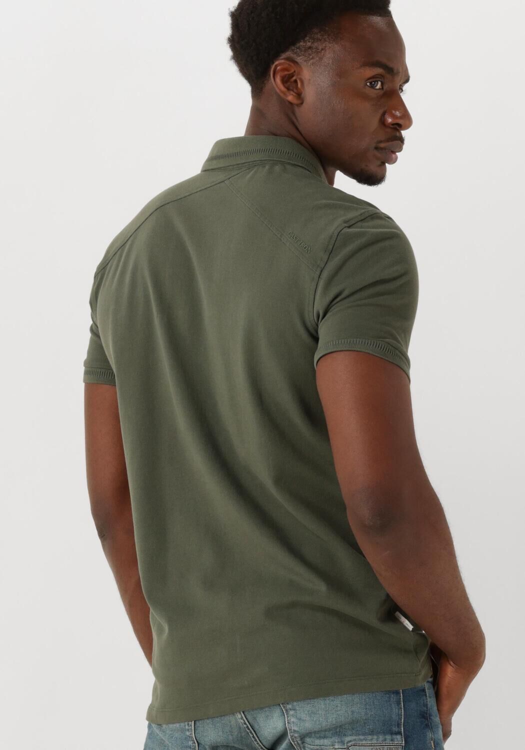 CAST IRON Heren Polo's & T-shirts Short Sleeve Polo Essential Donkergroen