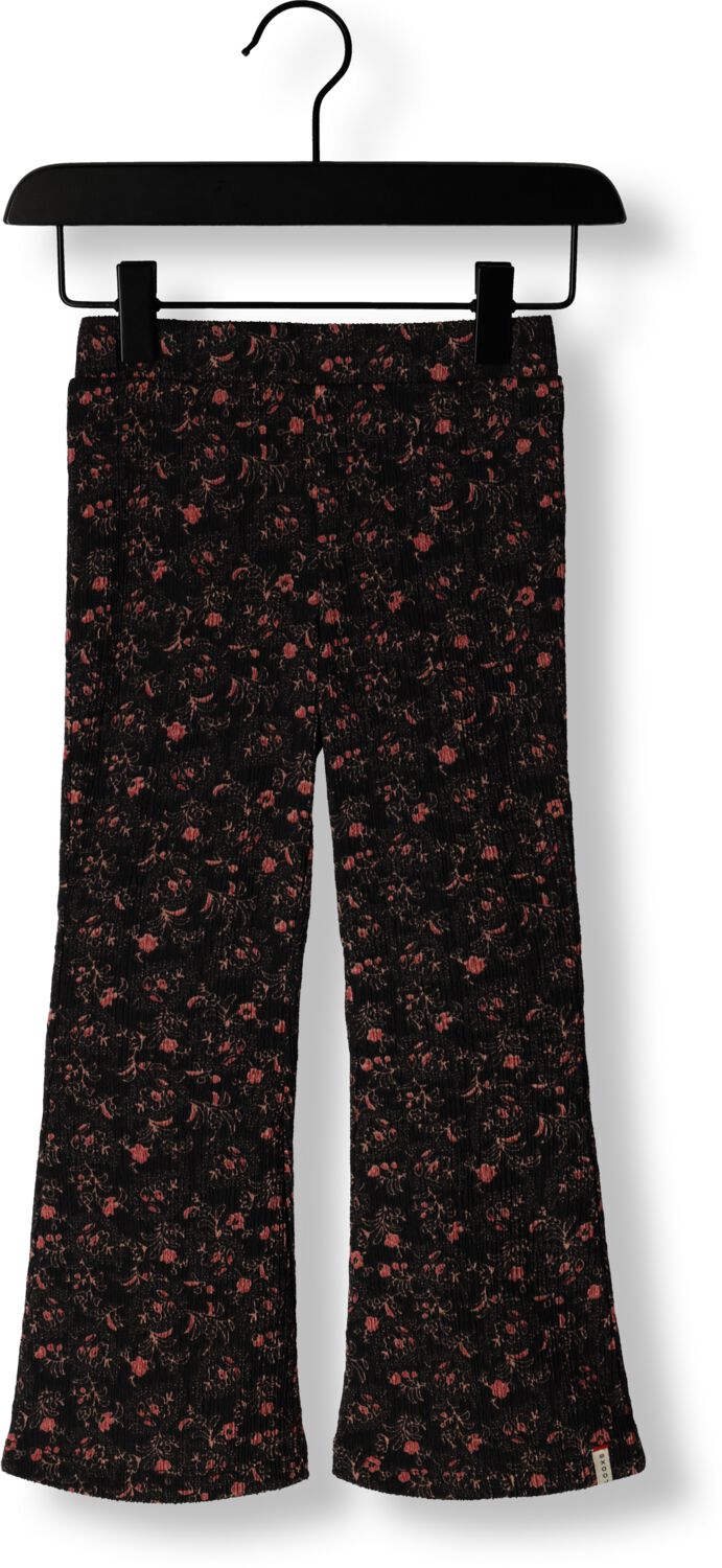 LOOXS little gebloemde flared broek zwart rood Meisjes Polyester Bloemen 104