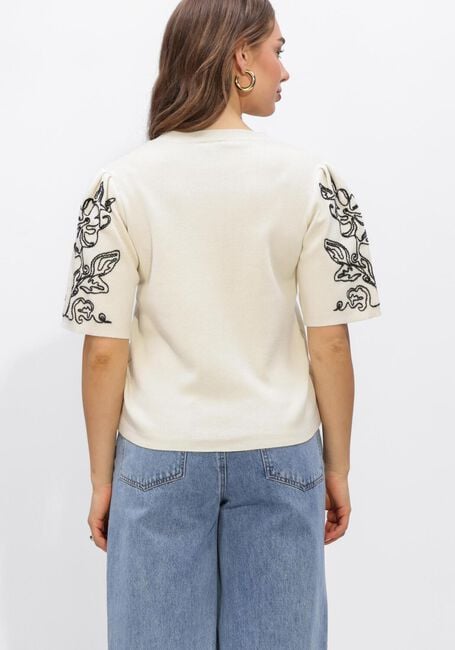 Creme OBJECT Trui OBJFLORA 2/4 RE KNIT PULLOVER - large