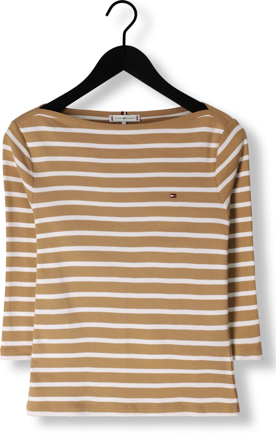 TOMMY HILFIGER Dames Tops & T-shirts New Cody Slim Boat-nk 3 4 Sleeve Khaki