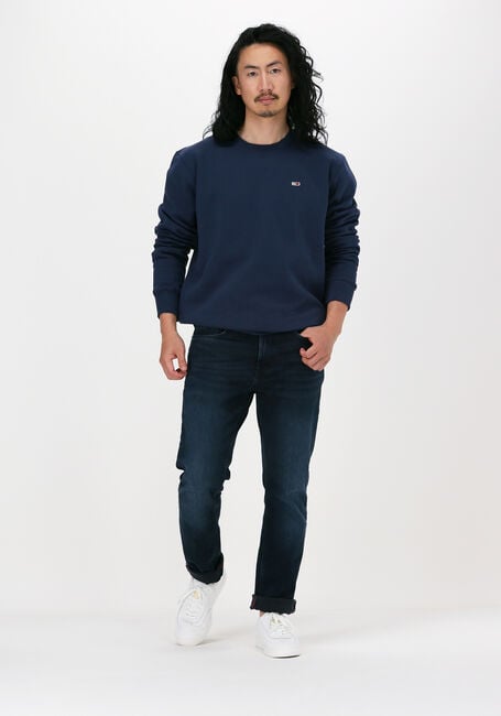 Donkerblauwe TOMMY JEANS Sweater TJM REGULAR FLEECE C NECK - large