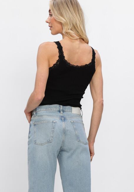Zwarte ROSEMUNDE Top BABETTE DEEP BACK SILK TOP - large