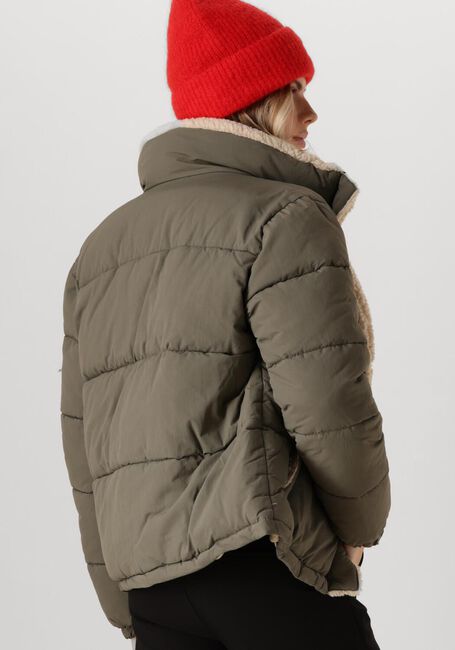 Groene ANOTHER LABEL Gewatteerde jas MILLE TEDDY PUFFER - large
