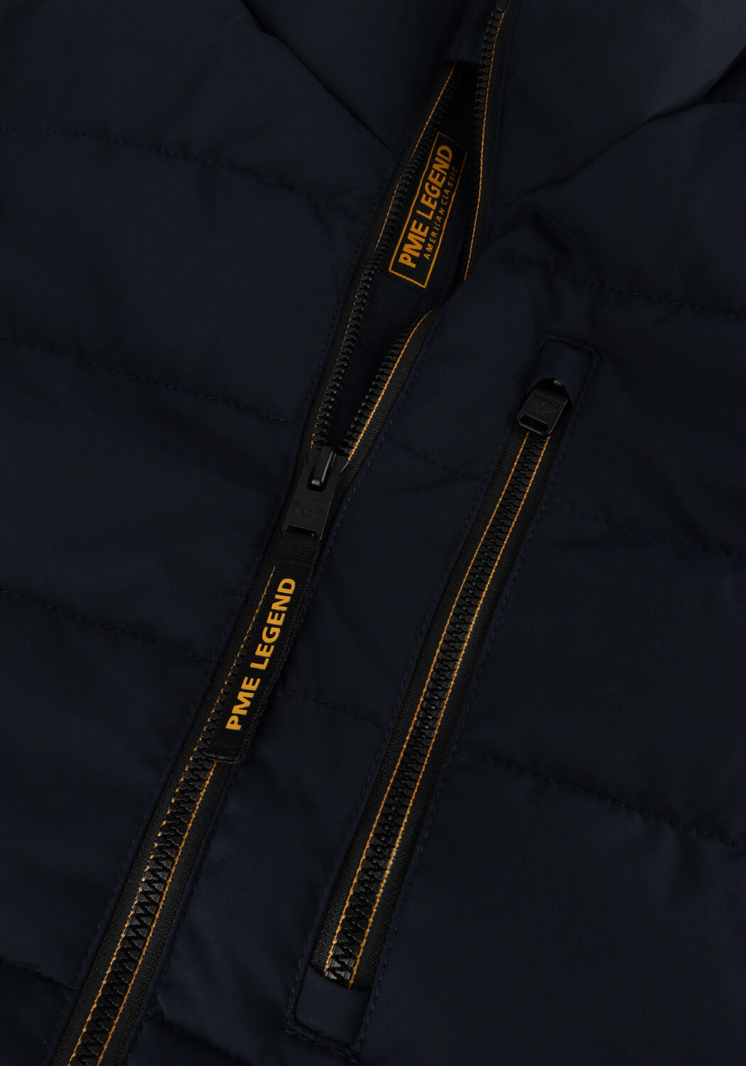 Blauwe PME LEGEND Gewatteerde jas SHORT JACKET FREIGHTYET PERFOR STRETCH - large