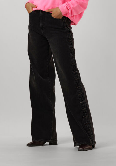 Zwarte CATWALK JUNKIE Wide jeans LOOSE FIT JEANS WITH LACE DETAIL - large