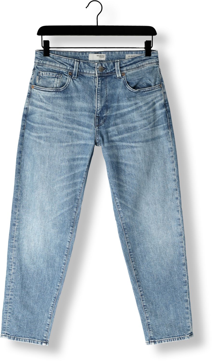 SELECTED HOMME Heren Jeans Slh180-relaxcrop Aldu 6434 M. Blue Jns Blauw