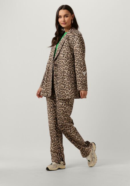 Bruine ALIX THE LABEL Blazer LADIES WOVEN ANIMAL SUIT BLAZER - large