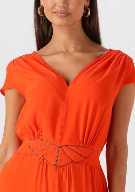 Oranje LOUIZON Maxi jurk FAYENCE - large