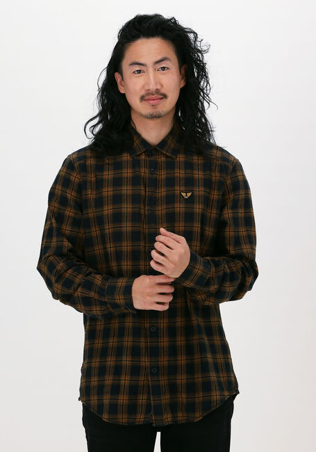 Oranje PME LEGEND Casual overhemd LONG SLEEVE SHIRT TWILL - large