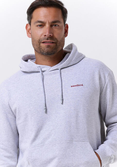 Grijze WOODBIRD Sweater PACS SPORTS HOODIE - large