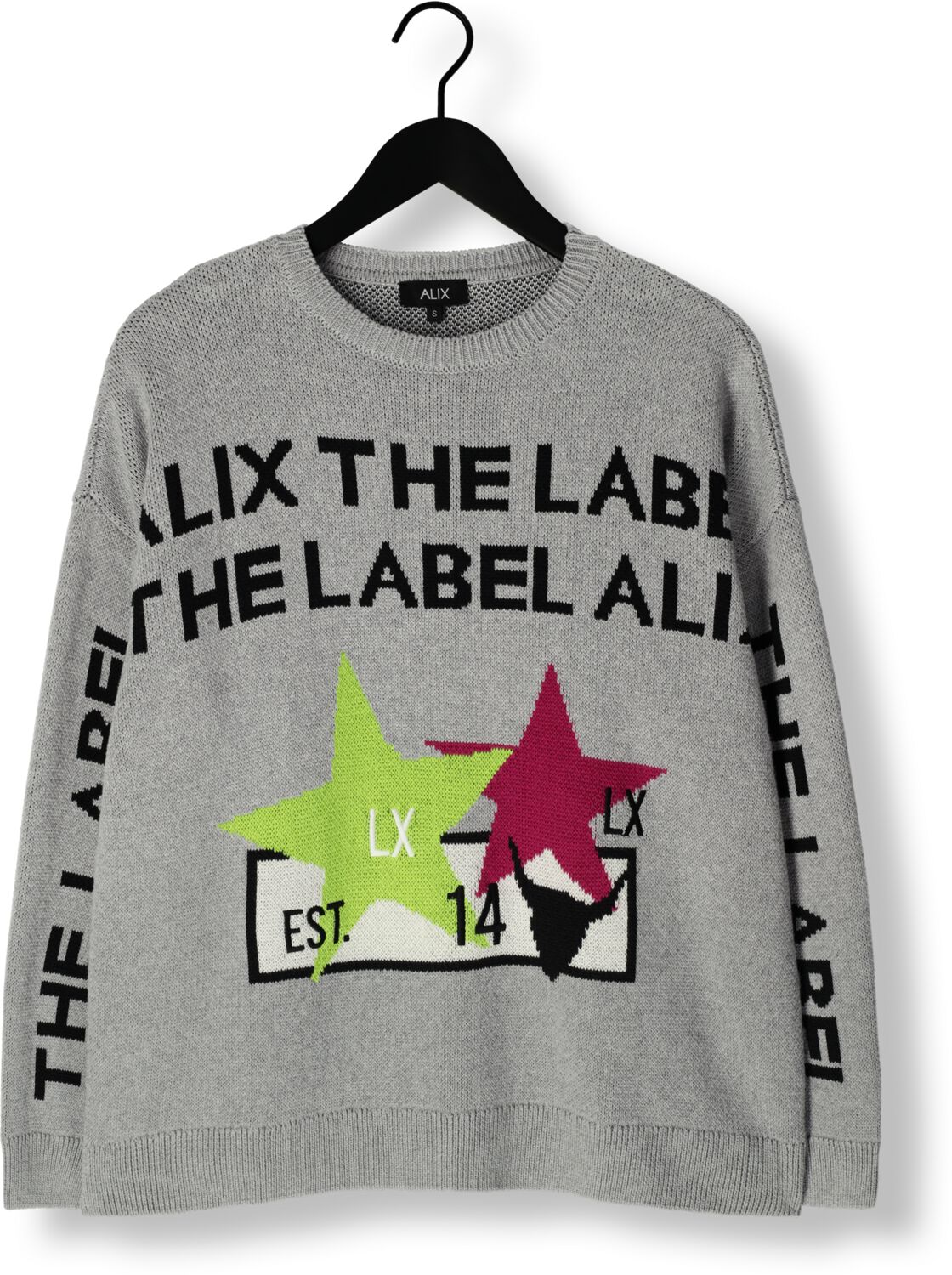 ALIX THE LABEL Dames Truien & Vesten Ladies Knitted Pullover Grijs