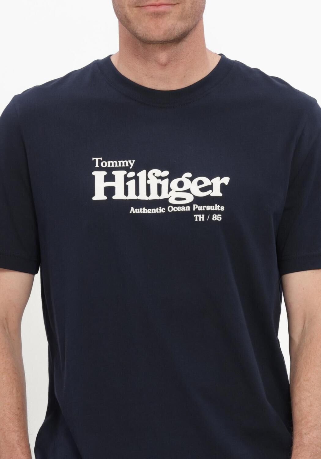 Donkerblauwe TOMMY HILFIGER T-shirt NAUTICAL CHEST GRAPHIC REG TEE - large