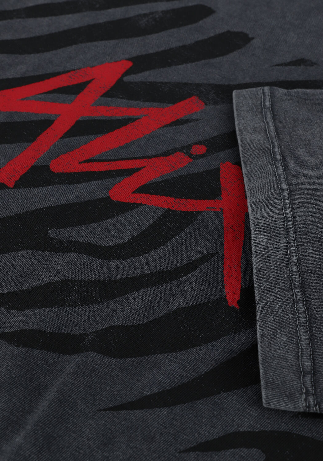 Grijze ALIX THE LABEL T-shirt LADIES KNITTED ZEBRA ALIX T SHIRT - large