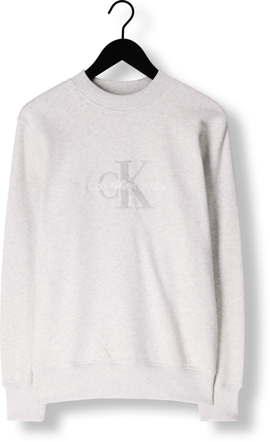 CALVIN KLEIN Heren Truien & Vesten Chenille Monologo Crew Neck Grijs