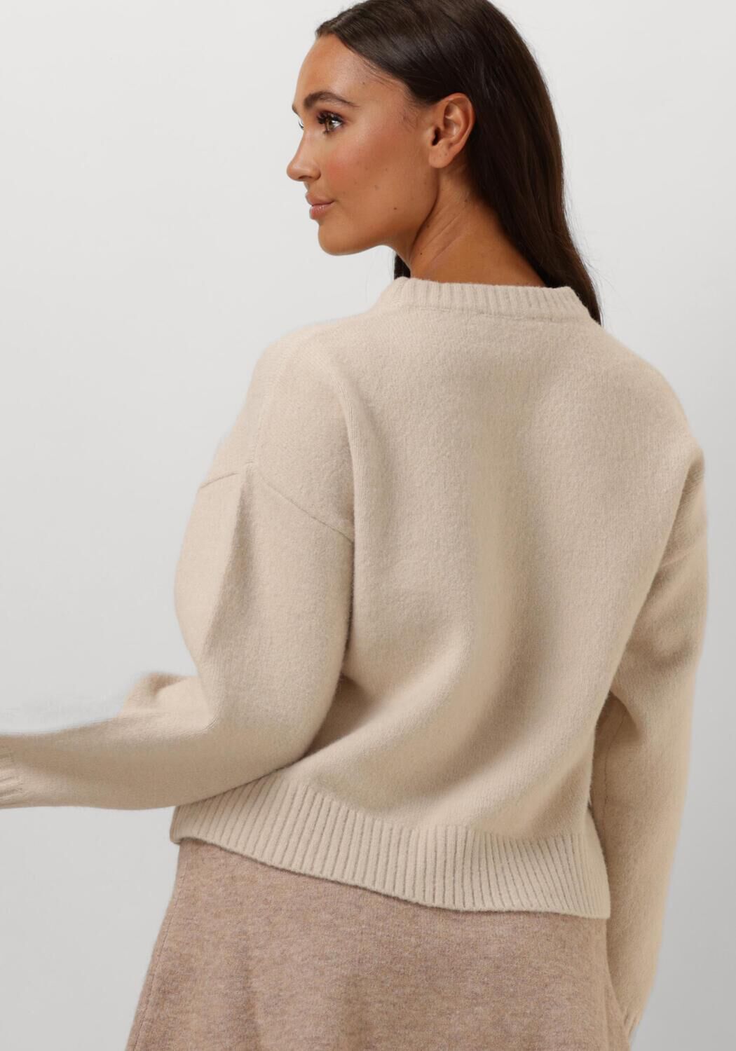 NEO NOIR Dames Truien & Vesten Detri Solid Knit Blouse Creme