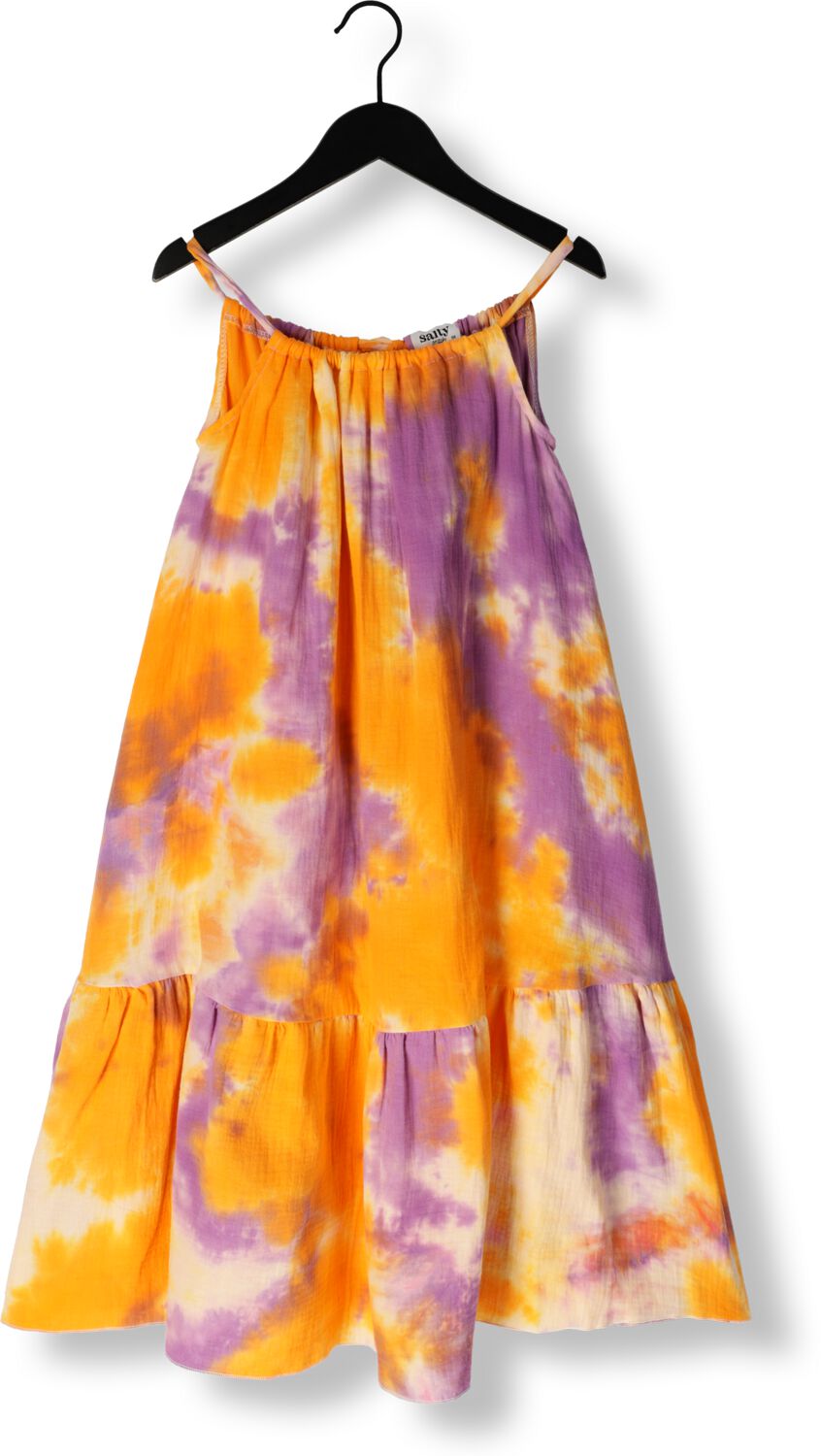 Salty Stitch Meisjes Jurken Maxi Dress Cotton Tie Dye Oranje