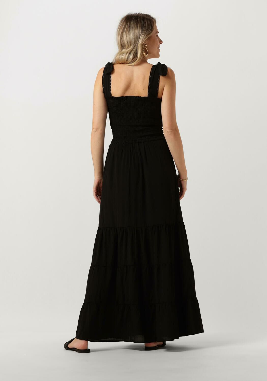 Zwarte store maxi jurk