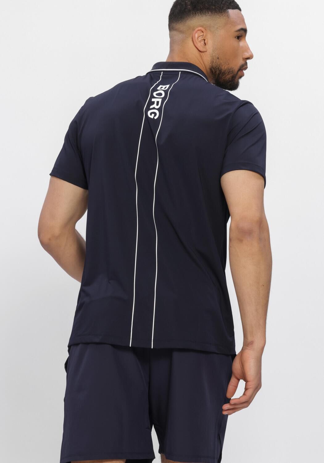 Donkerblauwe BJORN BORG Sportpolo's ACE POLO SHIRT - large